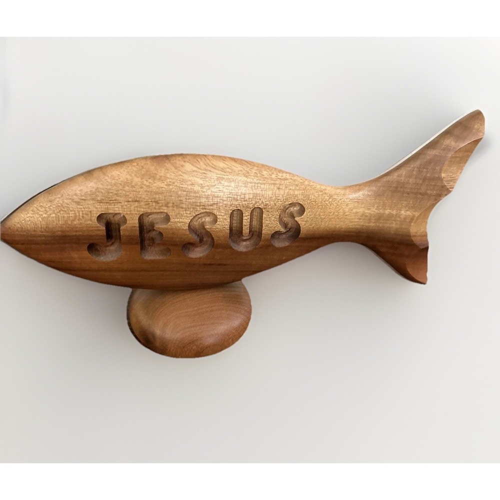 Jesus Fish Christian Religious 9.5"Heritage Myrtlewood Products